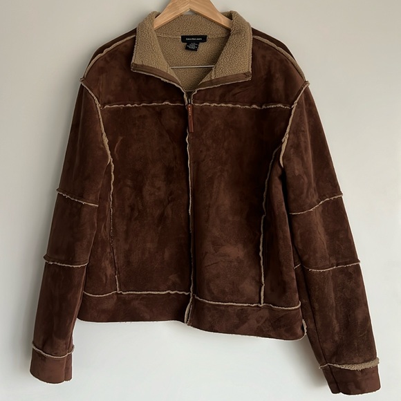 Calvin Klein Jeans Other - Men’s Sherpa Faux Suede Zipper Jacket Calvin Klein Jeans Brown Size XL